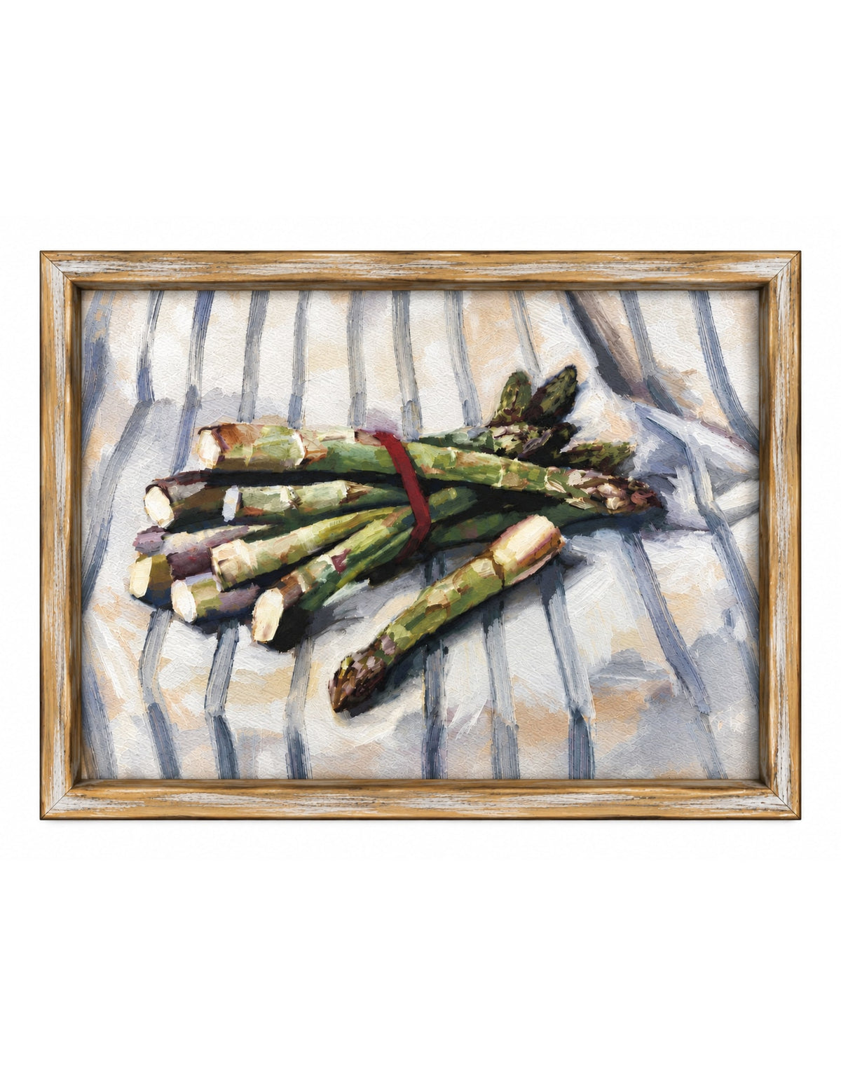 Farmhouse "Asparagus Bunch" Still Life Framed Print w/ Glass - SLP11
