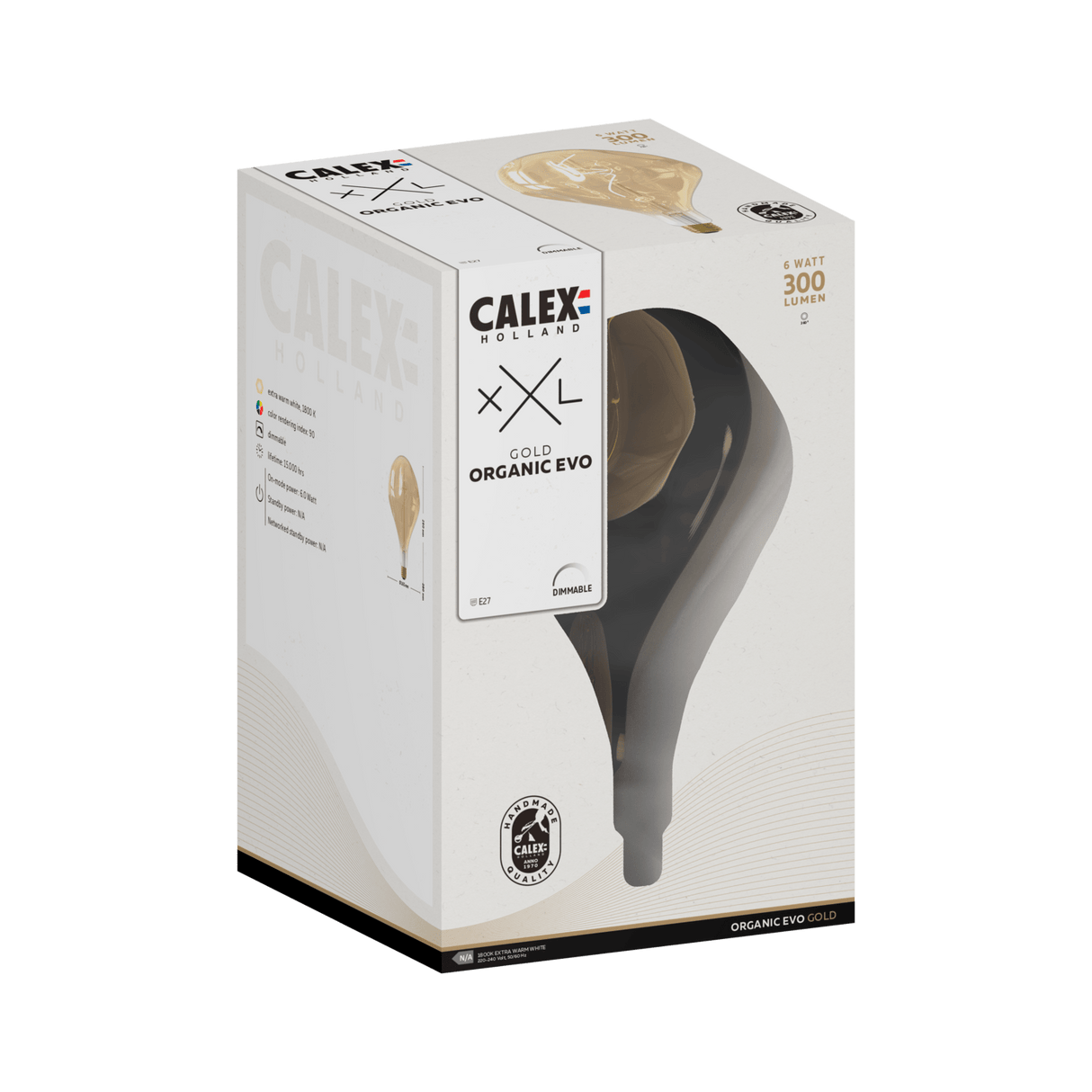 Calex LED XXL 6w Organic Lamp ES Gold - Dimmable - 2101001600