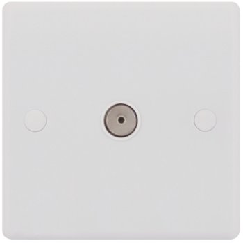 Selectric Smooth 1 Gang TV Socket