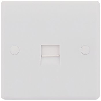 Selectric Smooth 1 Gang Telephone Secondary Socket