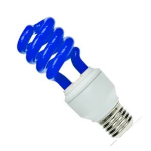 Compact Fluorescent that emits Blue Light 240v 15w E27/ES