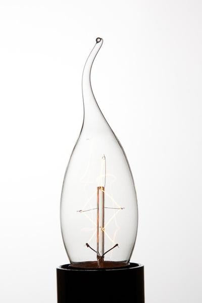 Caradok Bent TIp Decorative Candle Light Bulb - 25w 240V - BC / B22 / Bayonet Cap