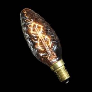 Candle 40w E14/SES 240v Clear Twisted with Decorative Filament Light Bulb Long Life - Casell