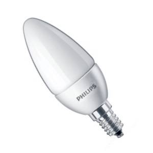 Philips 8w E14/SES Compact Flourescent Candle Bulb