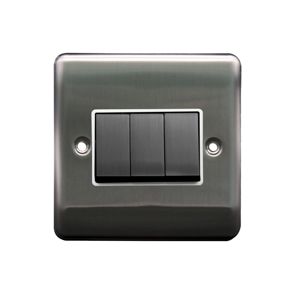 Caradok 3G 2Way 10A Switch Brushed Chrome White Insert