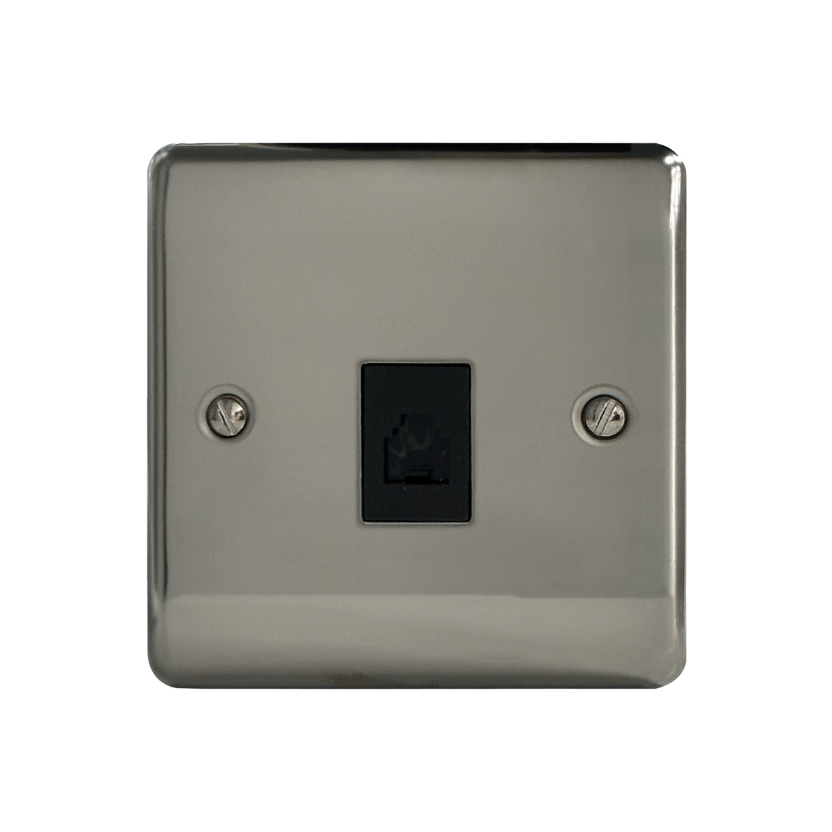 Caradok 1G RJ11 Telephone Socket Black Nickel
