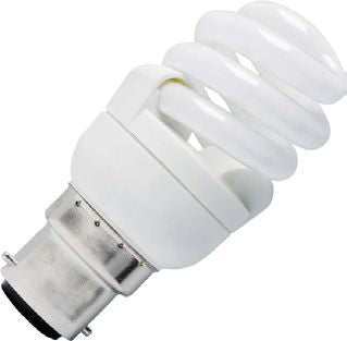 SPL Ba22d CFL T2 Full Spiral 39x81mm 230V 290Lm 5W 2700K 10000h 2700K Non-Dimmable - 442205032