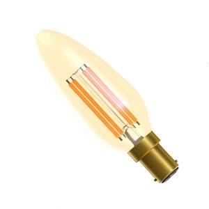LED Filament Candle 240v 4w Ba22d Amber Non Dimmable - BELL - 01431