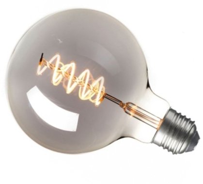 Calex Standard Globe G125 Titanium Flex Filament 220-240V 4W 136lm 2100K E27 dimmable- Please read text