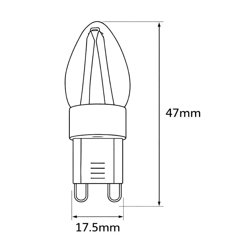 Caradok G9 2w Clear Dimmable LED Filament Bulb