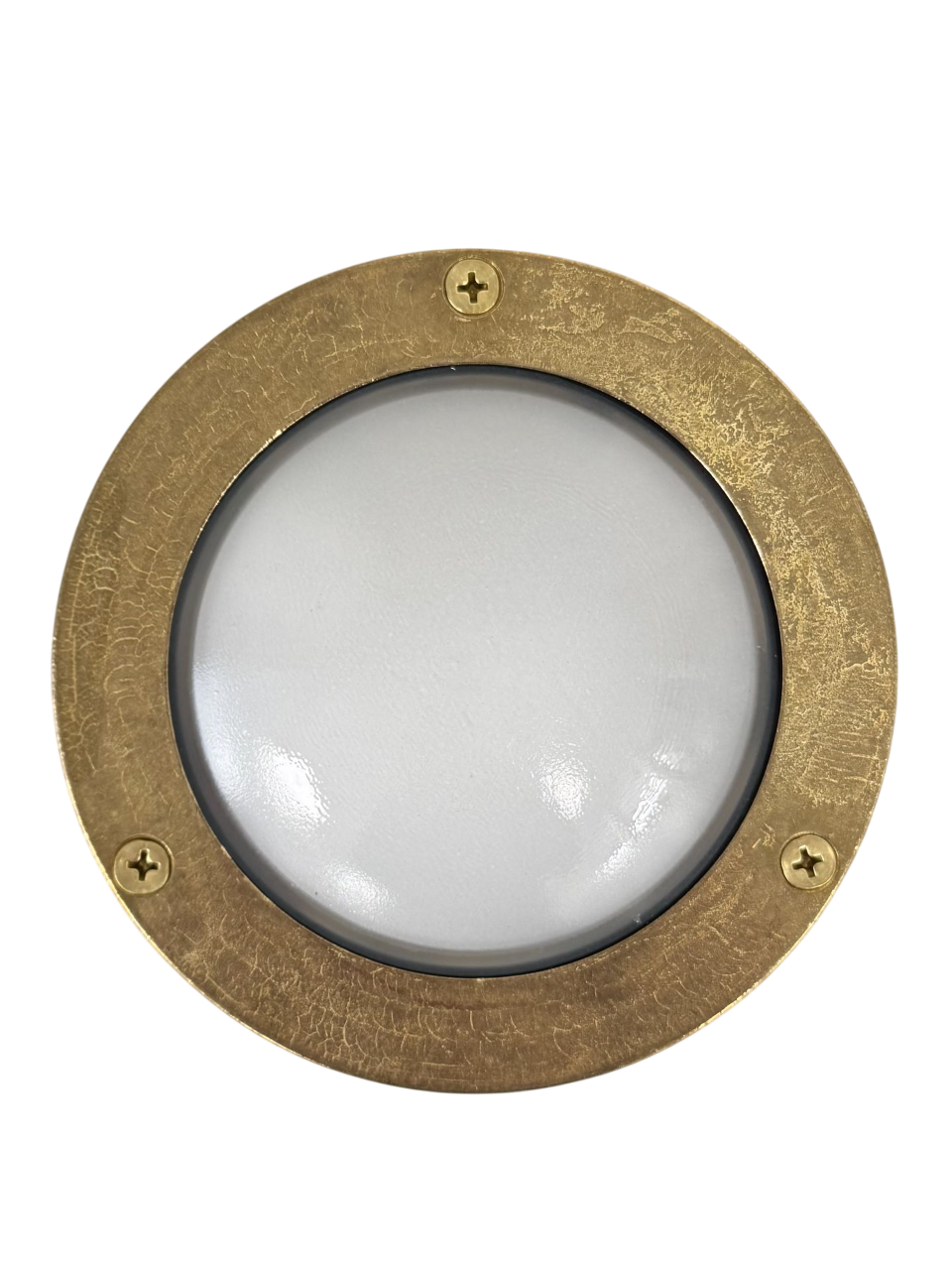 Navigator Solid Brass Plain Compact Mini Circular Bulkhead - Raw Brass