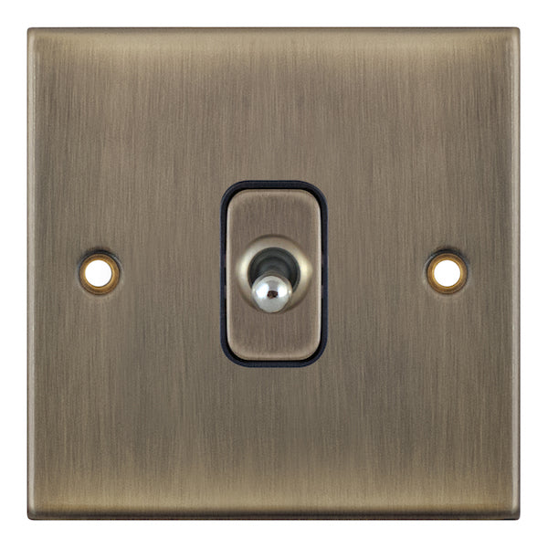 Selectric DSL678 5M Antique Brass 1 Gang 10A Intermediate Toggle Switch