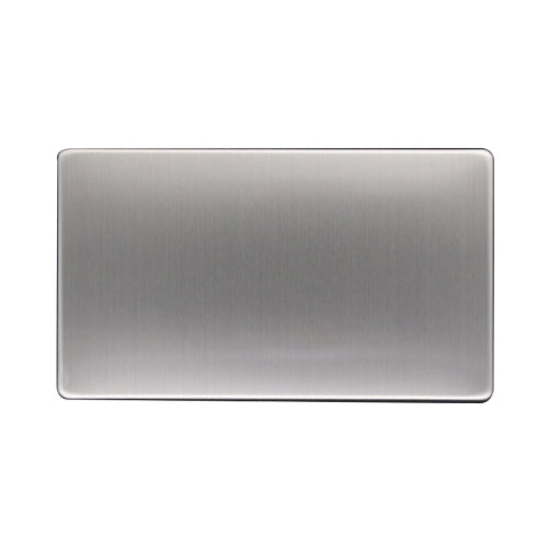 Caradok - The Flat - Screwless 2G Blank Plate Brushed Chrome