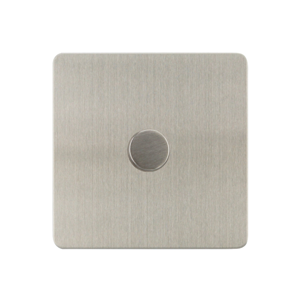 Caradok - The Ultra Flat - Brushed Chrome - FN151D - 500W 1G 2Way Incandescent Dimmer Brushed Chrome