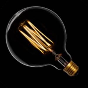 Danlamp G125L2.5ES-SQ-SO - 240v 2.5w E27 Filament LED Dimmable