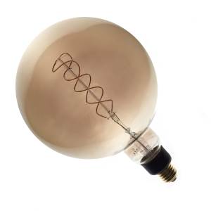 240v 4w E27 LED Spiral Decorative Smoked Finish G200x310mm Dimmable LED - 2200 Kelvin