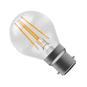 240 volt 4 watt B22d LED Filament Clear 2700k 470lms Dimmable Golfball - Bell - 05310