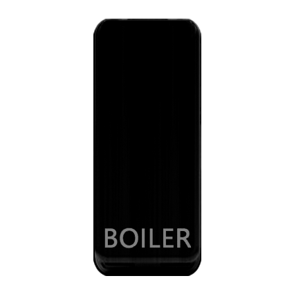 Caradok Switch Cover marked "BOILER" Matt Black