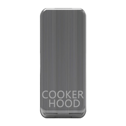 Caradok Switch Cover marked "COOKERHOOD" Brushed Chrome