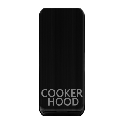 Caradok Switch Cover marked "COOKERHOOD" Matt Black