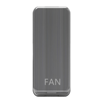 Caradok Switch Cover marked "FAN" Brushed Chrome