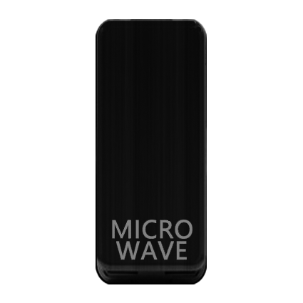Caradok Switch Cover marked "MICROWAVE" Matt Black