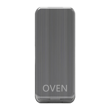 Caradok Switch Cover marked "OVEN" Brushed Chrome