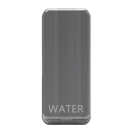 Caradok Switch Cover marked "WATER HEATER" Brushed Chrome