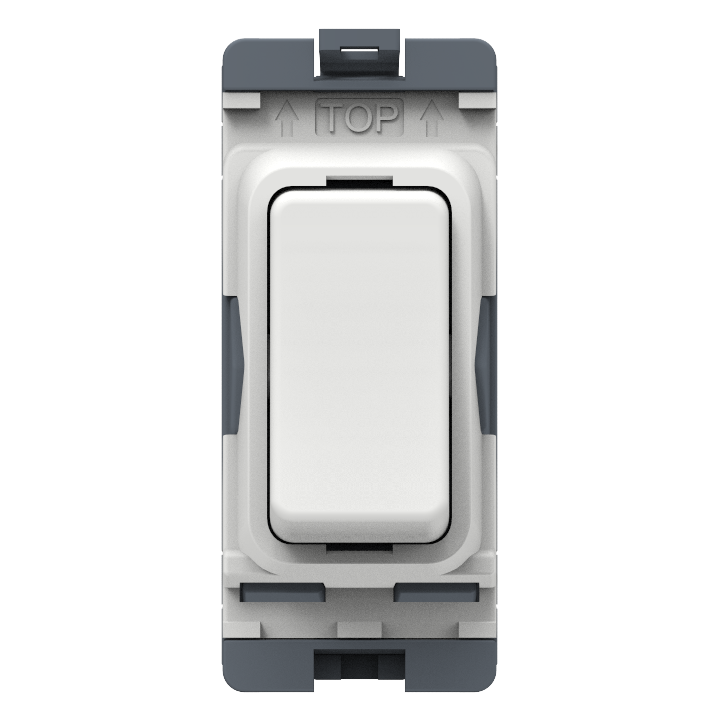 Caradok 20A 2Way Grid Module White Moulded