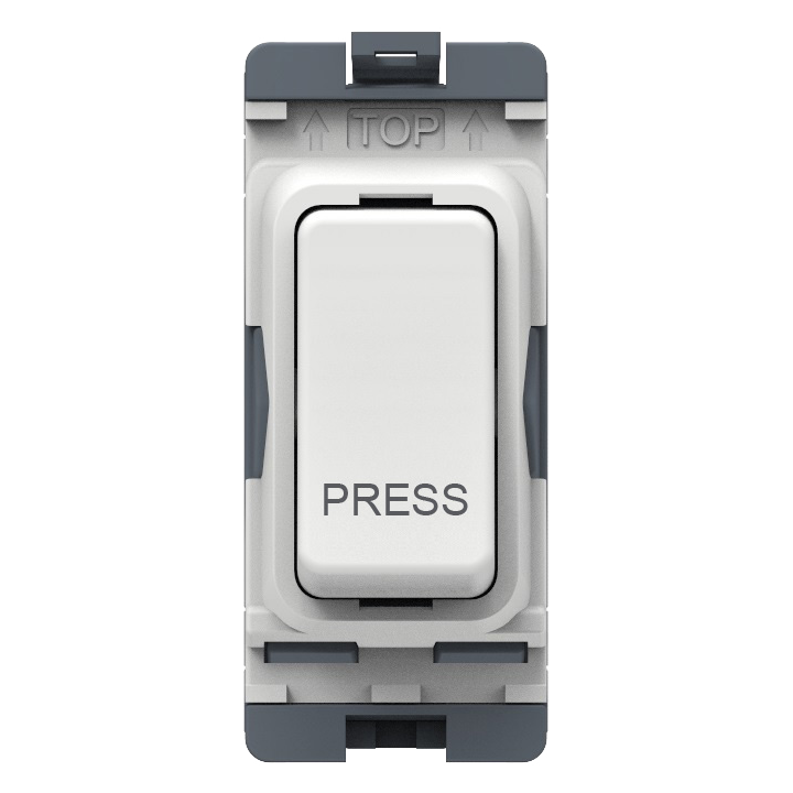 Caradok 20A 2Way Retractive Switch (Press) White Moulded