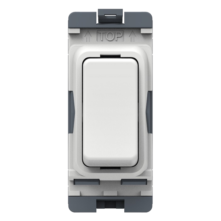 Caradok 20A Intermediate Grid Module White Moulded