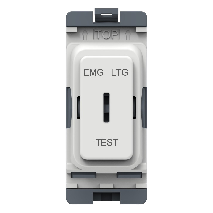 Caradok 20A 2Way Key Switch (EMG LTG TEST) White Moulded