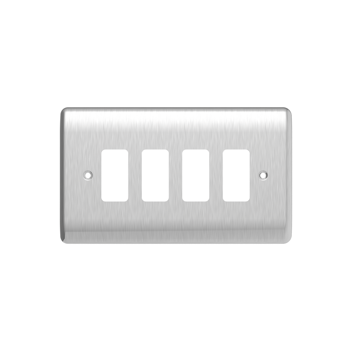 Caradok 4G Front Grid Plate Brushed Chrome