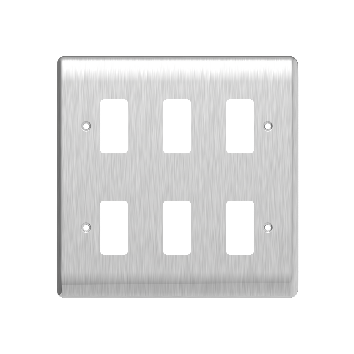 Caradok 6G Front Grid Plate Brushed Chrome