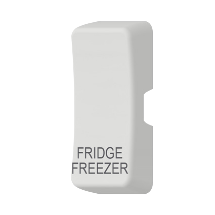 Caradok Switch Cover marked "FRIDGE FREEZER" White Moulded