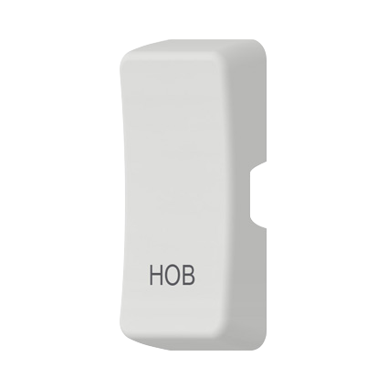Caradok Switch Cover marked "HOB" White Moulded
