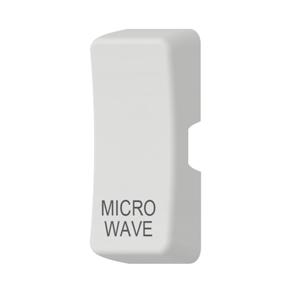 Caradok Switch Cover marked "MICROWAVE" White Moulded