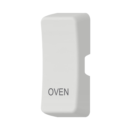 Caradok Switch Cover marked "OVEN" White Moulded