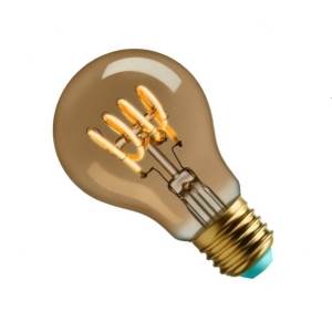 240v 4w E27 Spiral Filament LED Gold Dimming GLS 2000K 140lm- Whirly Wanda - Watt Nott