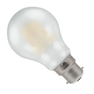 Crompton 240v 7.5w GLS B22d Frosted Filament LED 2700K 806lm Dimmable