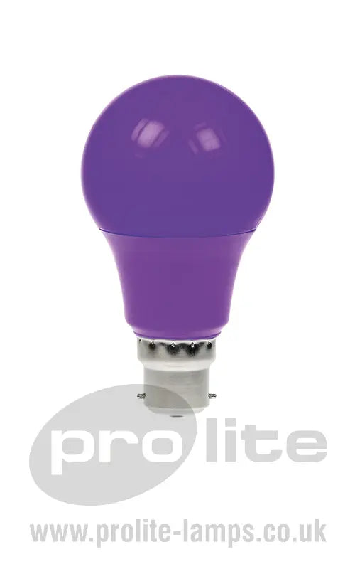 GLS LED 240v 6w E27/ES Purple Dimmable