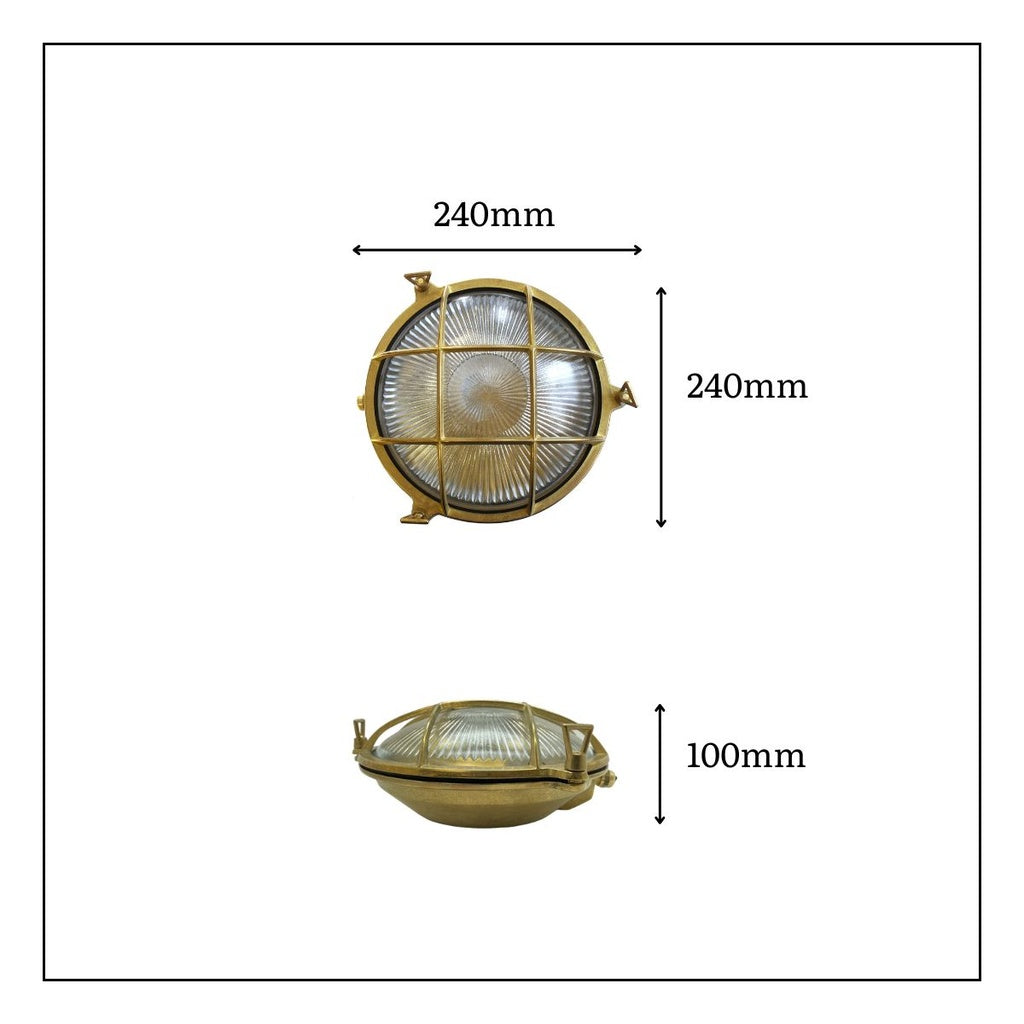 solid brass large porthole bulkhead antique brass