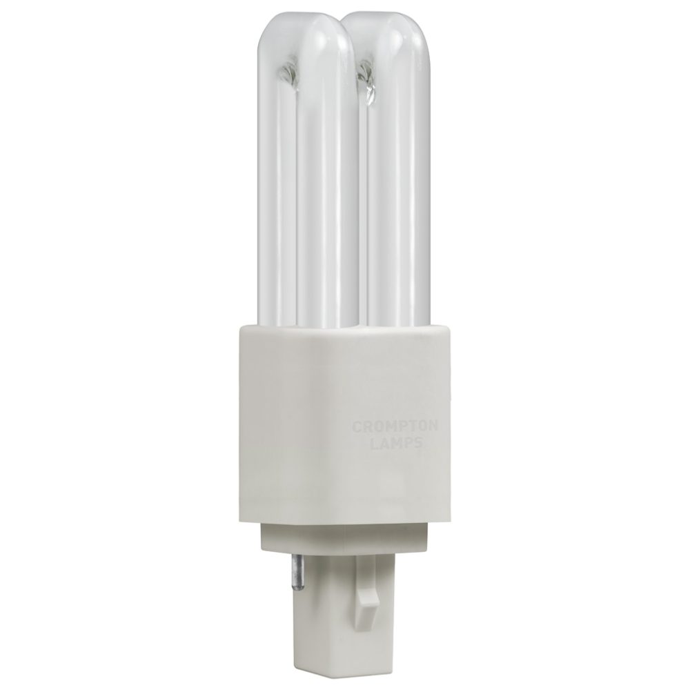 Crompton LD10WW LED CFL Double Turn D Type - 4.5W - 3000K - G24D/Q