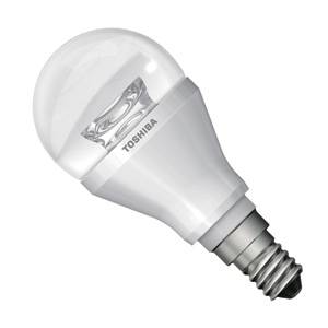 LED Golf Ball 6w E14/SES 240v Toshiba Frosted Light Bulb - 2700K - Dimmable - LDGC0627FE4EUD