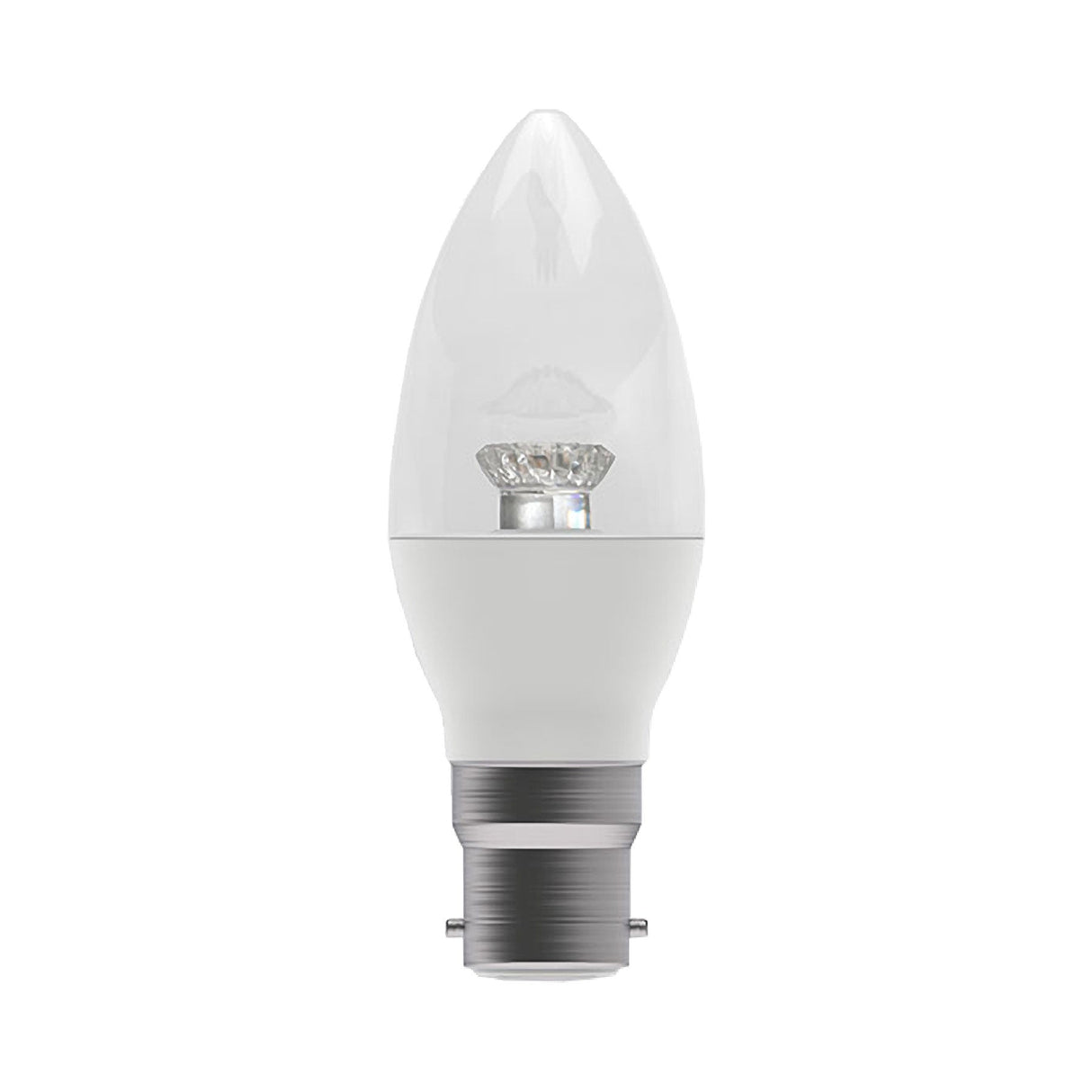Bell 05820 Non-Dimmable 7W LED BC Bayonet Cap B22 Candle Warm 2700K
500lm Clear Light Bulb