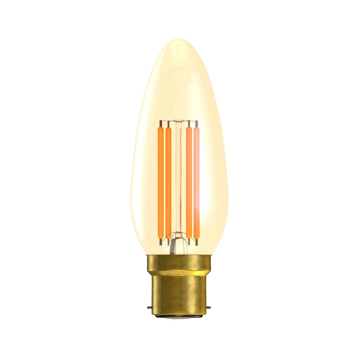 Bell 01451 Dimmable 4W BC Bayonet Cap B22 Candle Very Warm 2000K
300lm Gold Light Bulb