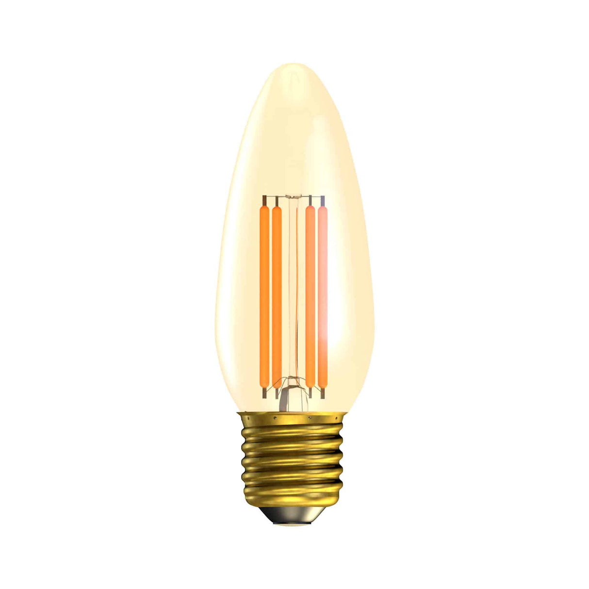 Bell 01453 Dimmable 4W ES Edison Screw E27 Candle Very Warm 2000K
330lm Gold Light Bulb