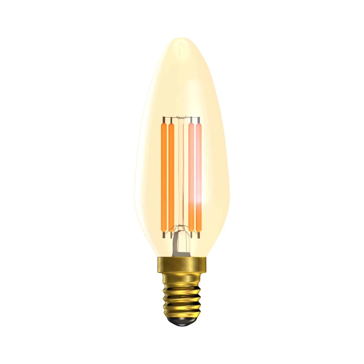 Bell 01433 Non-Dimmable 4W SES Small Edison Screw E14 Candle Very Warm 2000K
300lm Gold Light Bulb