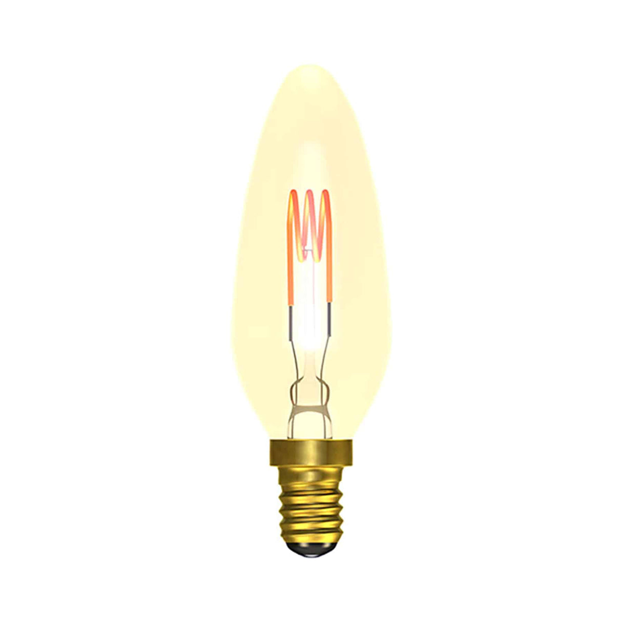Bell 60027 Dimmable 4W LED SES Small Edison Screw E14 Candle Very Warm 1800K
150lm Gold Light Bulb