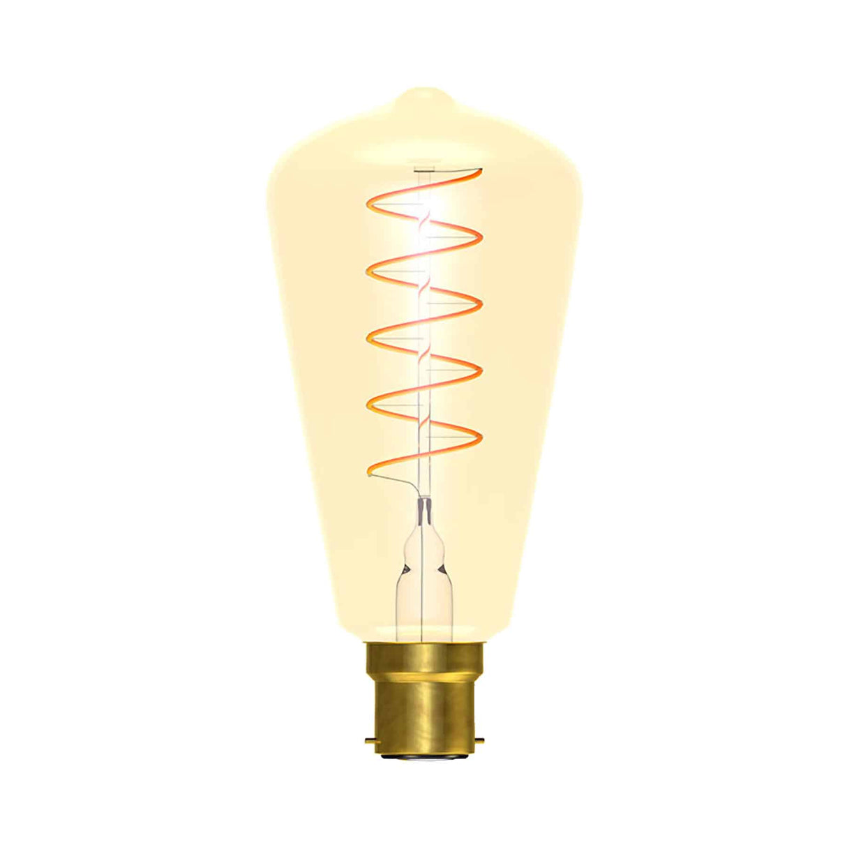 Bell 60018 Dimmable 4W BC Bayonet Cap B22 Pear Very Warm 2000K
150lm Gold Light Bulb